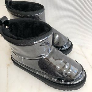Juicy Couturw Black Fur Ankle Booties / NWOT